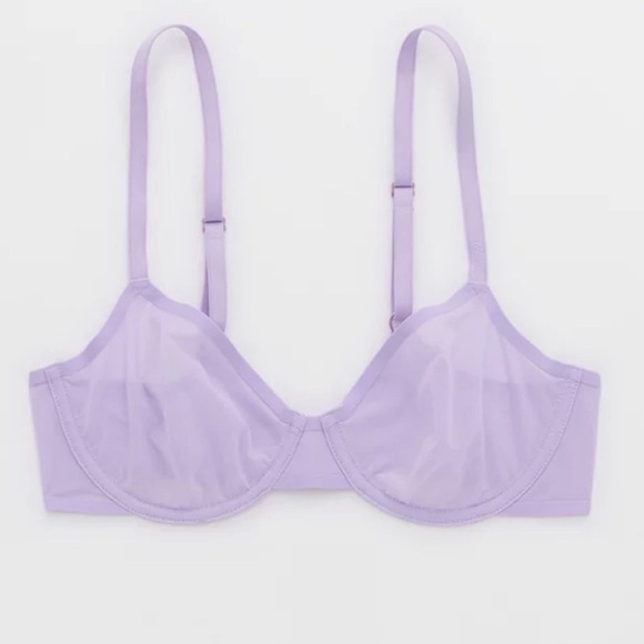 NWT Aerie Smoothez Mesh Full Coverage Lilac Flex Wire Bra - Picture 1 of 5